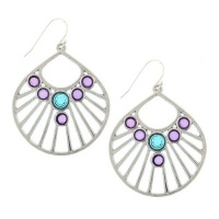 Silver Open Fan Earrings Silver Open Fan Earrings