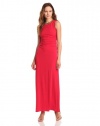 laundry BY SHELLI SEGAL Women's Side Shirred Gown with Necklace, Candy, 2