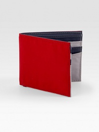 Versatile nylon design opens to reveal an array of colors and several card slots. Bill compartment 6 card slots Nylon 3¼ X 4 Imported Versatile nylon design opens to reveal an array of colors and several card slots. Bill compartment 6 card slots Nylon 3¼ X 4 Imported