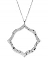 Inspire your look with style from the far east. Studio Silver's pretty Taj Mahal pendant features a cut-out shape with a chic hammered surface. Set in sterling silver. Approximate length: 22 inches. Approximate drop: 2 inches.