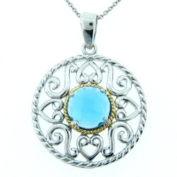 Meredith Leigh Sterling Silver Blue Topaz Necklace Meredith Leigh Sterling Silver Blue Topaz Necklace
