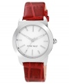 This berry-colored watch from Nine West adds a twist to your lovely looks.