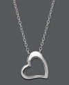 Love is all you need in life. This adorable Giani Bernini heart pendant features an open-cut, asymmetrical design in polished sterling silver. Approximate length: 18 inches. Approximate drop: 1/2 inch.