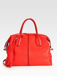 An iconic style made with fine craftsmanship in supple, pebbled leather with stylized seams.Double top handles, 6 dropDetachable adjustable shoulder strap, 18½-20½ dropTop zip closureProtective metal feetOne inside zip pocketCotton lining15½W X 10H X 6½DImported An iconic style made with fine craftsmanship in supple, pebbled leather with stylized seams.Double top handles, 6 dropDetachable adjustable shoulder strap, 18½-20½ dropTop zip closureProtective metal feetOne inside zip pocketCotton lining15½W X 10H X 6½DImported