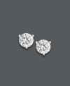 For timeless style, just add sparkling studs! These breathtaking earrings feature round-cut, IGI Certified, near colorless diamonds (1/4 ct. t.w.) set in 18k white gold. Approximate diameter: 1/8 inch.
