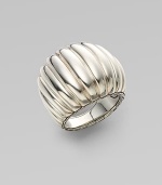 From the Bedeg Collection. A simple yet striking sterling silver band with a bold fluted texture.Sterling silver Width, about 1 Made in Bali