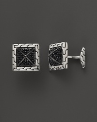John Hardy Men's Bedeg Sterling Silver Pyramid Cufflinks with Black Sapphire John Hardy Men's Bedeg Sterling Silver Pyramid Cufflinks with Black Sapphire