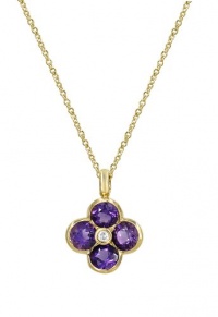 Effy Jewlery Amethyst and Diamond Pendant in 14k Gold, 1.92 TCW Effy Jewlery Amethyst and Diamond Pendant in 14k Gold, 1.92 TCW