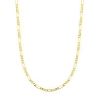 Men's 14k Gold 1.28mm Figaro Chain Necklace Men's 14k Gold 1.28mm Figaro Chain Necklace