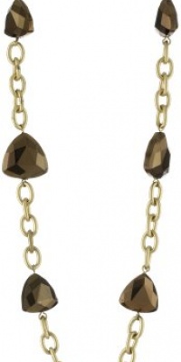 Anne Klein Gold-Tone Bronze Colored Bead Necklace, 36 Anne Klein Gold-Tone Bronze Colored Bead Necklace, 36