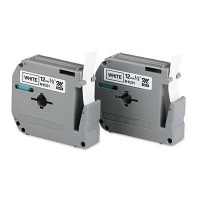 M Series Tape Cartridges for P-Touch Labelers, 1/2w, Black on White, 2/Pack M Series Tape Cartridges for P-Touch Labelers, 1/2w, Black on White, 2/Pack