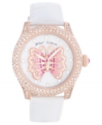 Spread your wings with the beautiful color on this Betsey Johnson watch. Spread your wings with the beautiful color on this Betsey Johnson watch.