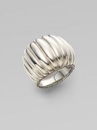 From the Bedeg Collection. A simple yet striking sterling silver band with a bold fluted texture.Sterling silver Width, about 1 Made in Bali From the Bedeg Collection. A simple yet striking sterling silver band with a bold fluted texture.Sterling silver Width, about 1 Made in Bali