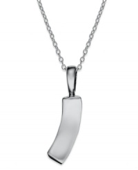 Keep everything in line. Giani Bernini's sleek linear pendant is crafted in sterling silver and comes on a matching chain. Approximate length: 18 inches. Approximate drop: 1/2 inch. Keep everything in line. Giani Bernini's sleek linear pendant is crafted in sterling silver and comes on a matching chain. Approximate length: 18 inches. Approximate drop: 1/2 inch.