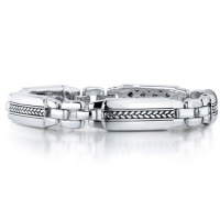 J.Goodman Bracelet in Sterling Silver with Oxidized finish braid detailing and hidden magnetic box clasp for security. J.Goodman Bracelet in Sterling Silver with Oxidized finish braid detailing and hidden magnetic box clasp for security.
