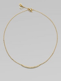 A delicate style featuring a curved bar encrusted in sparkling rhinestones on a link chain. Goldtone brassGlass stonesLength, about 16Toggle closureImported A delicate style featuring a curved bar encrusted in sparkling rhinestones on a link chain. Goldtone brassGlass stonesLength, about 16Toggle closureImported