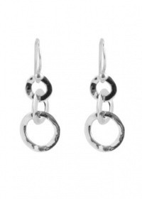 Barse Sterling Silver Hammered Ring Earrings