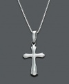 Modestly display a reminder of your faith. Small cross pendant necklace by Giani Bernini crafted in sterling silver. Approximate length: 18 inches. Approximate drop: 1/2 inch.