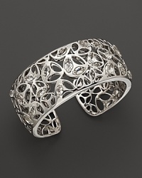 A bold sterling silver cuff bracelet set with faceted rock crystals. By Di MODOLO. A bold sterling silver cuff bracelet set with faceted rock crystals. By Di MODOLO.