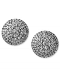 A shining example. Fossil's stud earrings are crafted from silver-tone stainless steel with shimmering glass pave accents adding a radiant touch. Approximate drop: 6/10 inch. A shining example. Fossil's stud earrings are crafted from silver-tone stainless steel with shimmering glass pave accents adding a radiant touch. Approximate drop: 6/10 inch.