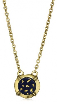 T Tahari Soho Chic Gold Tone and Blue and Gold Pendant Necklace T Tahari Soho Chic Gold Tone and Blue and Gold Pendant Necklace