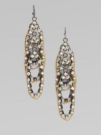 Drippy, sparkly chain loops filled with dazzling rows of rhinestones are both fun and dramatic.GlassBrassLength, about 3Ear wireImported Drippy, sparkly chain loops filled with dazzling rows of rhinestones are both fun and dramatic.GlassBrassLength, about 3Ear wireImported