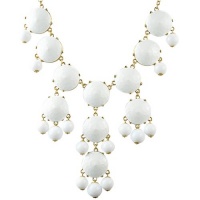 Bubble Necklace White Necklace Statement Necklace (Fn0508-Pure White) Bubble Necklace White Necklace Statement Necklace (Fn0508-Pure White)