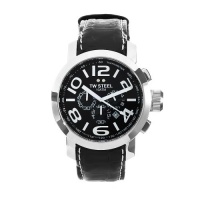 TW Steel Men's TW 51 Grandeur Black Leather Chronograph Dial Watch TW Steel Men's TW 51 Grandeur Black Leather Chronograph Dial Watch