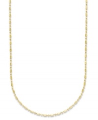 Add a touch of luxury with a simple chain. Giani Bernini's dot dash necklace is crafted in 24k gold over sterling silver. Approximate length: 20 inches. Add a touch of luxury with a simple chain. Giani Bernini's dot dash necklace is crafted in 24k gold over sterling silver. Approximate length: 20 inches.
