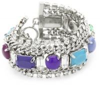Juicy Couture Palm Beach Poolside Multi-Layer Gem Neon Blue Bracelet Juicy Couture Palm Beach Poolside Multi-Layer Gem Neon Blue Bracelet
