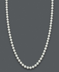 Pretty as a picture. Cultured freshwater pearls (5-6 mm) are arranged in a delicate strand necklace that is perfect for celebrating any child's milestone and is worth cherishing for years. Necklace set in brilliant 14k gold. Approximate length: 14 inches. Pretty as a picture. Cultured freshwater pearls (5-6 mm) are arranged in a delicate strand necklace that is perfect for celebrating any child's milestone and is worth cherishing for years. Necklace set in brilliant 14k gold. Approximate length: 14 inches.