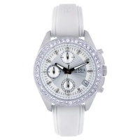 Fossil Women's ES2883 Silicone Analog with Silver Dial Watch Fossil Women's ES2883 Silicone Analog with Silver Dial Watch