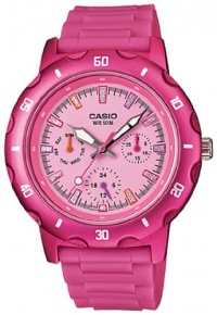 Casio Women's LTP1328-4EV Pink Resin Quartz Watch with Pink Dial Casio Women's LTP1328-4EV Pink Resin Quartz Watch with Pink Dial