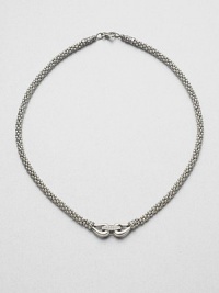 From the Derby Collection. A sterling silver buckled design accented with iconic caviar texture and dazzling diamonds. Sterling silverDiamonds, .11 tcwLength, about 16Lobster clasp closureImported From the Derby Collection. A sterling silver buckled design accented with iconic caviar texture and dazzling diamonds. Sterling silverDiamonds, .11 tcwLength, about 16Lobster clasp closureImported
