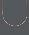 Add a pretty layer the color of caramel. 14k rose gold is a huge trend this season, and this perfectina-style chain is perfect to wear alone or decorate with charms. Approximate length: 20 inches.