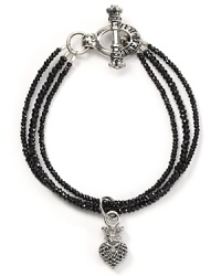 Tap into this season's rock-chic trend with Queen Baby's triple-strand bracelet. Go luxe-loud and pair these blinged- out beads with this season's headliners--leather and leopard-print. Tap into this season's rock-chic trend with Queen Baby's triple-strand bracelet. Go luxe-loud and pair these blinged- out beads with this season's headliners--leather and leopard-print.