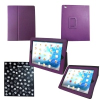 Bear Motion ® Premium Folio Case for iPad 3 / the New iPad With Built-in Stand for iPad3 (Now Support Smart Cover Function on new iPad) *Also works perfectly with iPad 2* - Purple OGP Bear Motion ® Premium Folio Case for iPad 3 / the New iPad With Built-in Stand for iPad3 (Now Support Smart Cover Function on new iPad) *Also works perfectly with iPad 2* - Purple OGP