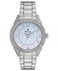 Dress up or down with this classic steel watch from Bulova. Dress up or down with this classic steel watch from Bulova.