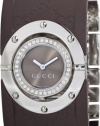 GUCCI Women's YA112428 112 Twirl GG Rubber Diamond Watch