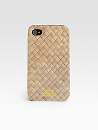 Intricate basketweave pattern lends an unique finish to a protective hard shell case for your Apple iPhone.Plastic6W x 5HImported