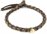 Mizuki 14k Bracelet Woven Leather Charm Round Plate Diamond Wrap Bracelet Mizuki 14k Bracelet Woven Leather Charm Round Plate Diamond Wrap Bracelet