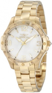 Invicta Women's 11722 Wildflower Mother-Of-Pearl Dial 18k Gold Ion-Plated Stainless Steel Watch Invicta Women's 11722 Wildflower Mother-Of-Pearl Dial 18k Gold Ion-Plated Stainless Steel Watch