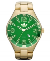 Green means go! Get a head start with this sporty yet sophisticated unisex watch from adidas. Green means go! Get a head start with this sporty yet sophisticated unisex watch from adidas.