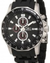 Invicta Men's 1930 Sea Spider Chronograph Black Textured Dial Black Polyurethane Watch