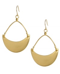 Lunar luminescence. Kenneth Cole New York's chic crescent moon earrings shine in gold tone mixed metal. Approximate drop: 1-3/4 inches. Lunar luminescence. Kenneth Cole New York's chic crescent moon earrings shine in gold tone mixed metal. Approximate drop: 1-3/4 inches.