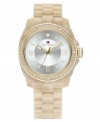 The bold combo of natural horn and shimmering silver creates a watch that grabs attention, by Tommy Hilfiger.