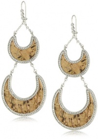 ABS By Allen Schwartz Uncorked Silver -Tone Cork Chandelier Earrings ABS By Allen Schwartz Uncorked Silver -Tone Cork Chandelier Earrings