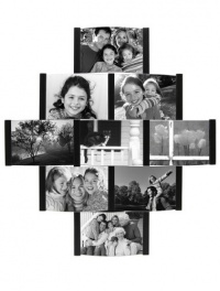 Aero 9-Opening Collage Picture Frame for 4-by-6-Inch Photos, Black