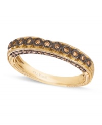 A perfect match. Le Vian's wedding band sparkles with round-cut chocolate diamonds (1/4 ct. t.w.) adding a lustrous touch, and is a welcome complement for the ring. Set in 14k gold. Size 7. A perfect match. Le Vian's wedding band sparkles with round-cut chocolate diamonds (1/4 ct. t.w.) adding a lustrous touch, and is a welcome complement for the ring. Set in 14k gold. Size 7.
