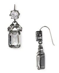 You're such a rebel! Chunky crystals and hematite plated settings make this pair of Juicy Couture drop earrings ready for a night at CBGB. You're such a rebel! Chunky crystals and hematite plated settings make this pair of Juicy Couture drop earrings ready for a night at CBGB.
